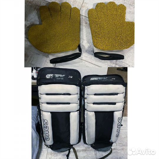 Вратарские щитки и перчатки/хоккей с мячом/bandy