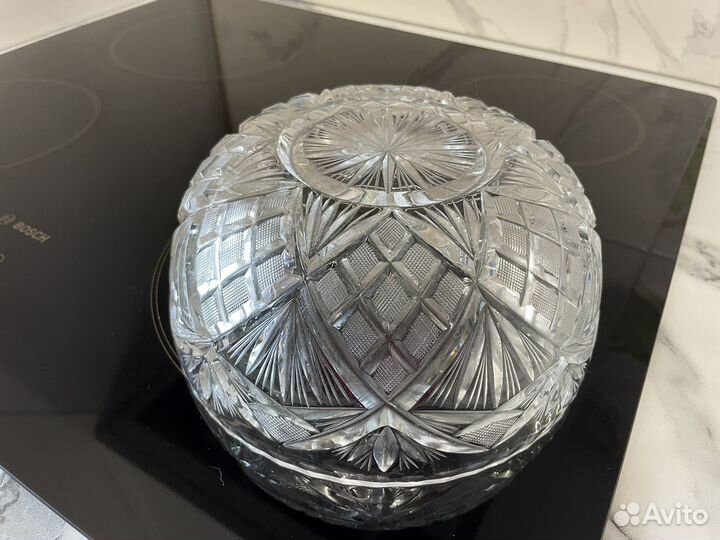 Хрустальная ваза салатник bohemia