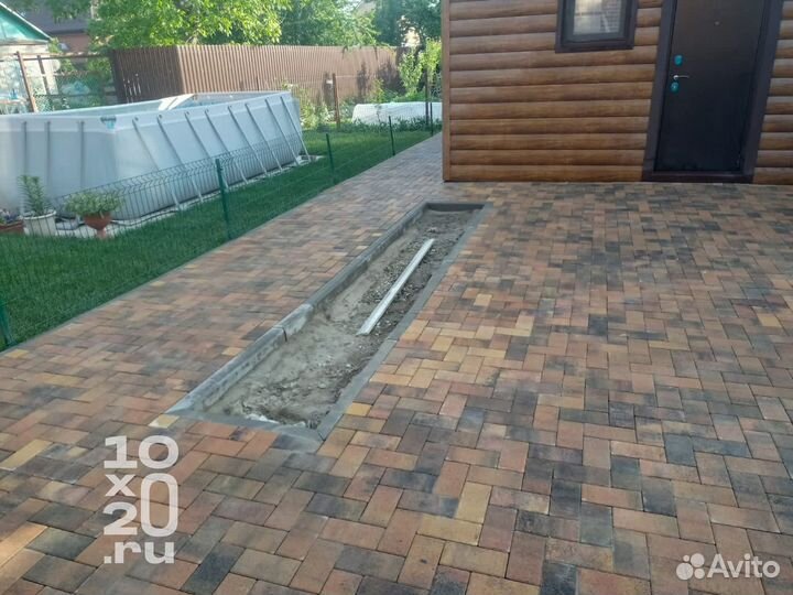 Тротуарная плитка, бордюры, газонная решетка