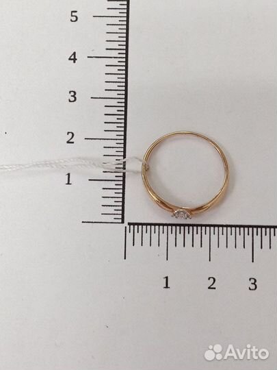 Кольцо с бриллиантом р-р 17,5 (13600)