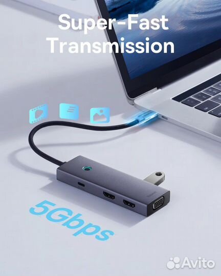 Usb hub (хаб) baseus 7 в 1