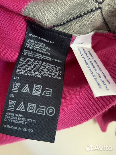 Джемпер tommy hilfiger розовый XS