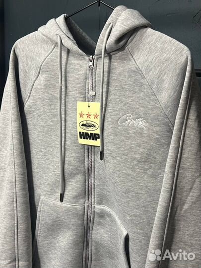 Зип худи Corteiz серый