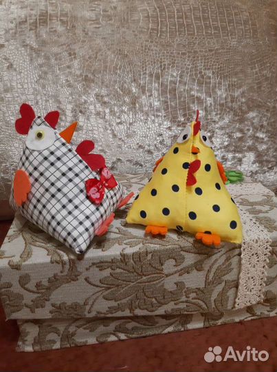 Петушки из ткани