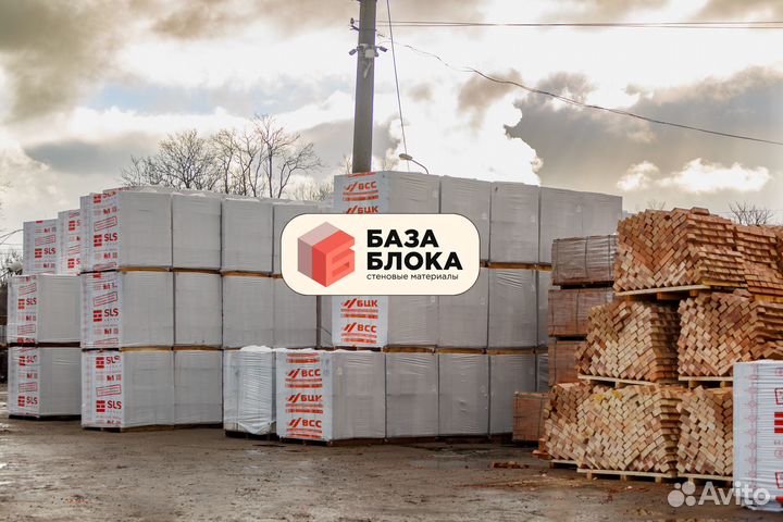 Газобетонный газосиликатный блок 300х200х625