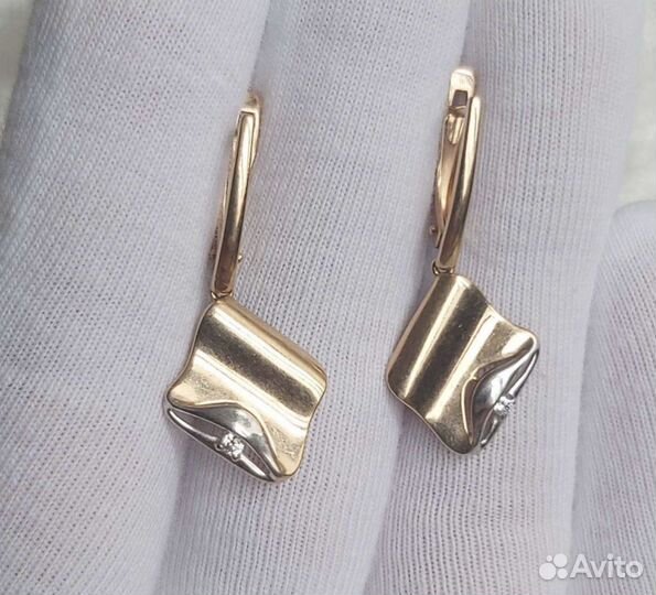 Золотые серьги 585 пробы