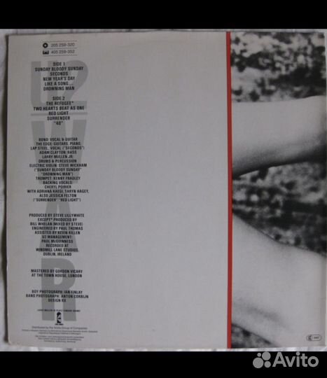 Виниловая пластинка U2/War