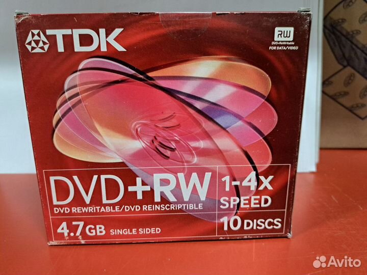 Диски DVD+RW, DVD+R TDK новые запечатанные