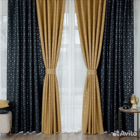 Шторы димаут Гала роял+амаретто новые пошив
