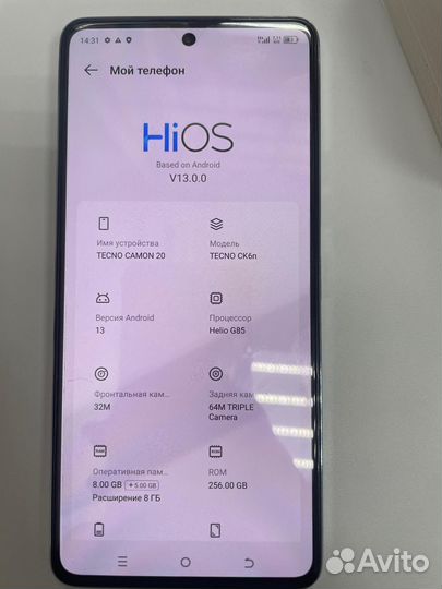 TECNO Camon 20, 8/256 ГБ