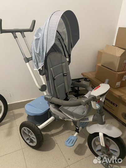 Детский велосипед трехколесный с ручкой