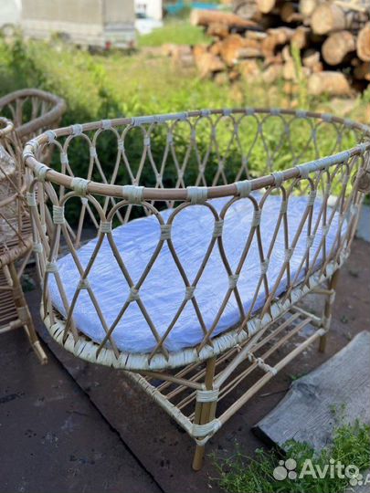 Кроватка детская плетенная 120*60