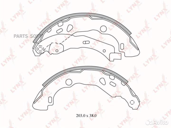 Lynxauto BS-6300 Колодки тормозные задние renault