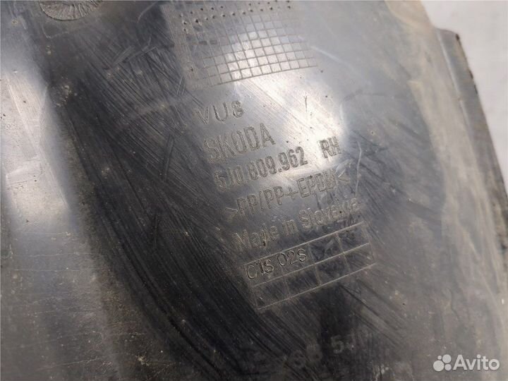 Защита арок (подкрылок) Skoda Fabia, 2008