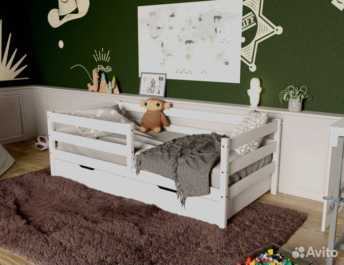 Детская кровать с ящиками