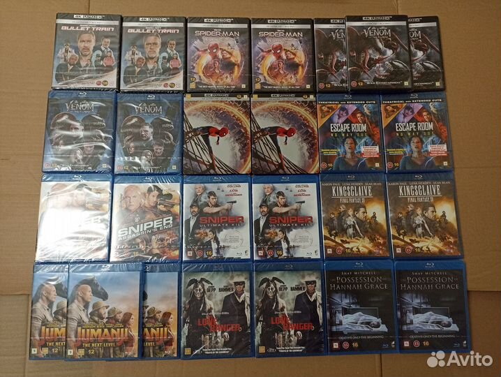 Продажа блюрей и 4к дисков