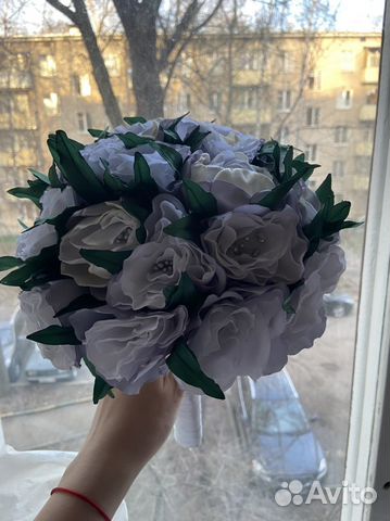 Свадебный букет невесты из лент