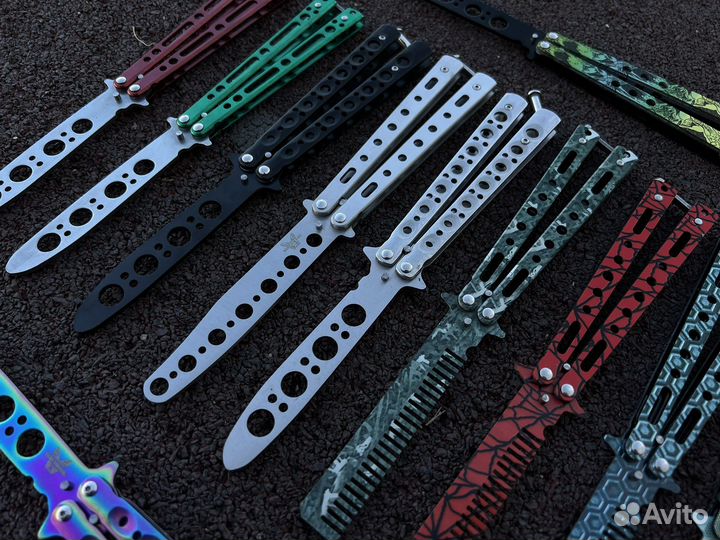 Нож бабочка расчесска