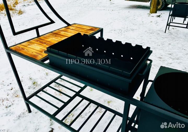 Мангал с крышей