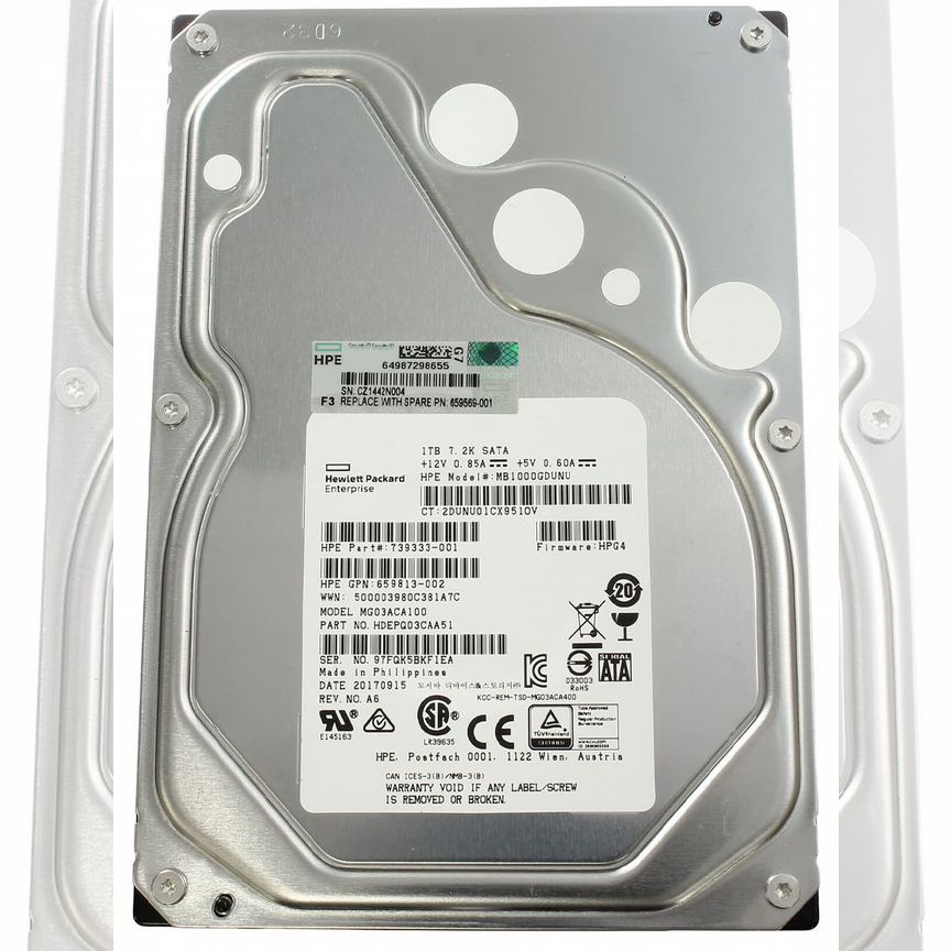 [659569-001] Жесткий Диск Hp 1tb Sata3 3,5" Hdd 659569-001