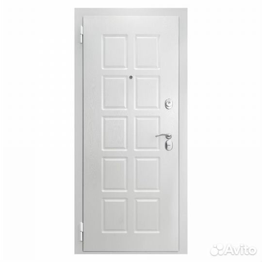 Дверь белая входная металлическая