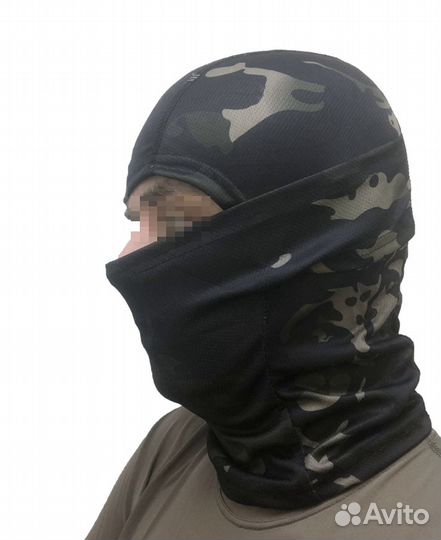 Балаклава в расцветке Черный Мультикам