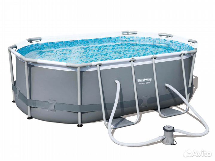 Бассейн овальный каркасный Bestway