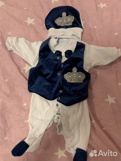 Комплект на выписку для мальчика лето