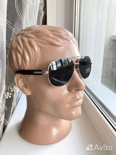 Очки Bvlgari Aviator металлические поляризационные