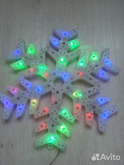 Гирлянды светодиодные Снежинка