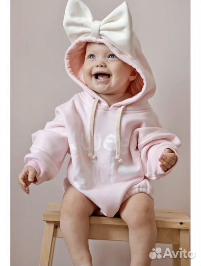 Толстовка худи боди оверзайз 68 74 80