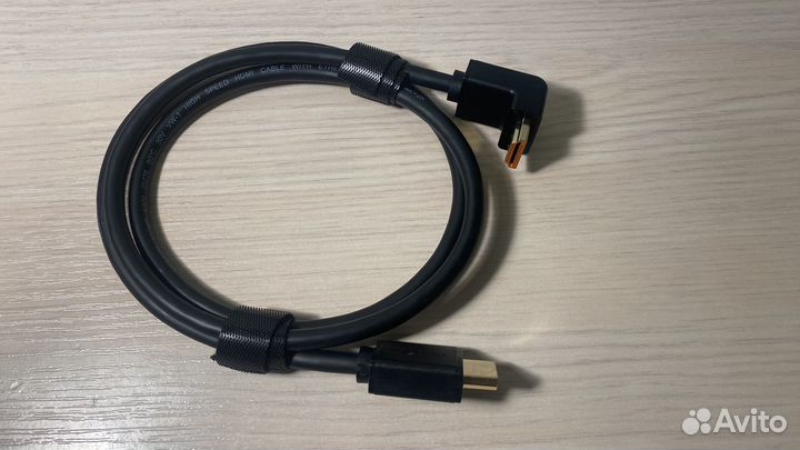 Кабель hdmi 2.0 1м угловой коннектор