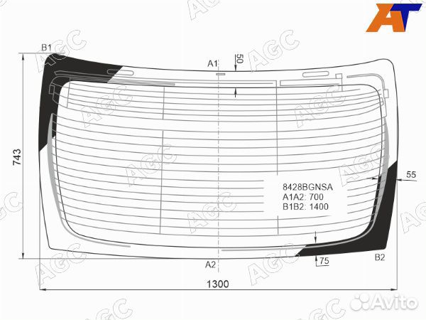Стекло заднее toyota camry europe/russia XV70