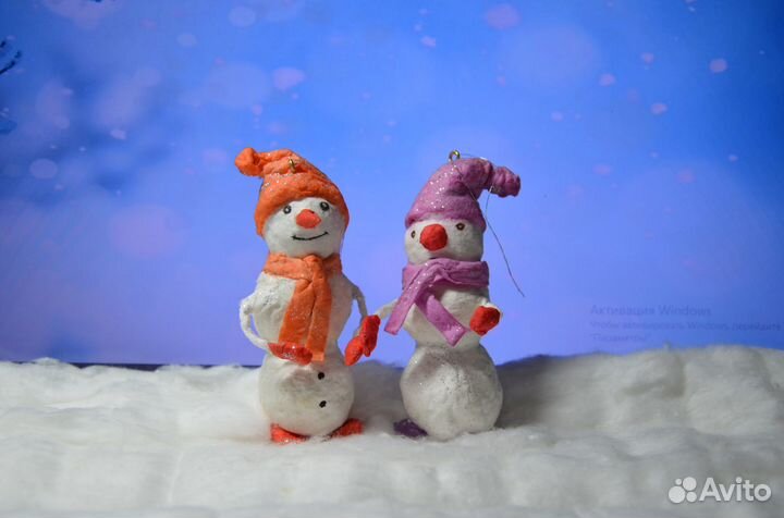 Ватные елочные игрушки