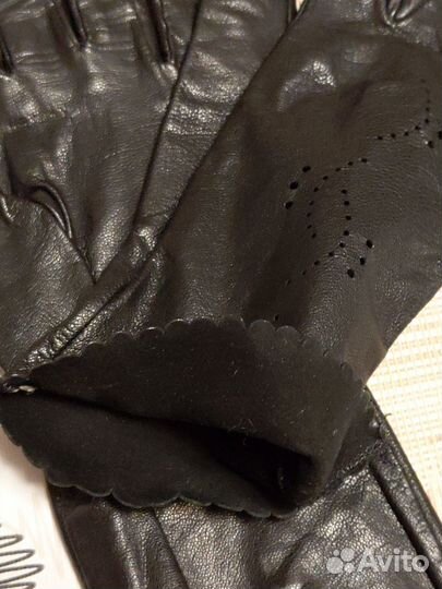 Перчатки женские кожаные