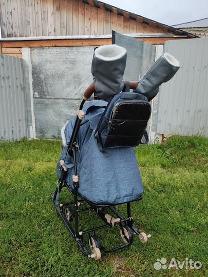 Детские санки коляска Galaxy - Glory Gloss