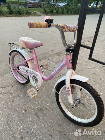 Детский велосипед бу 16 для девочки