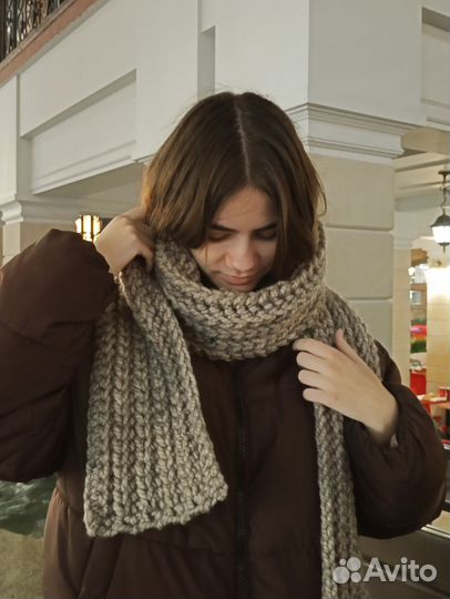 Шарфик вязаный альпака 2 метра