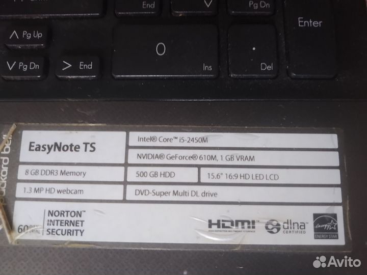 Ноутбук packard bell Easy Note TS