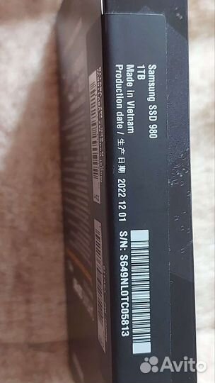 SSD диск samsung M.2 980 1000 Гб PCIe Gen 3.0 x4