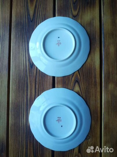 Блюдца васильки золотая сетка лфз СССР