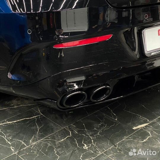 Решетка + диффузор с насадками Mercedes CLA 118