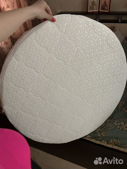 Матрас детский круглый и непромокаемая простынь