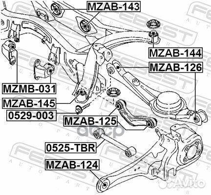 Сайлентблок подушки дифференциала mazda CX-9 TB