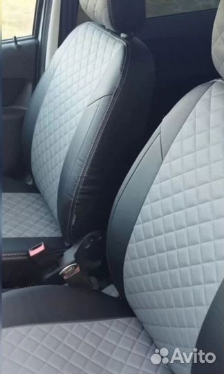 Чехлы LADA vesta автопилот серая середина ромб