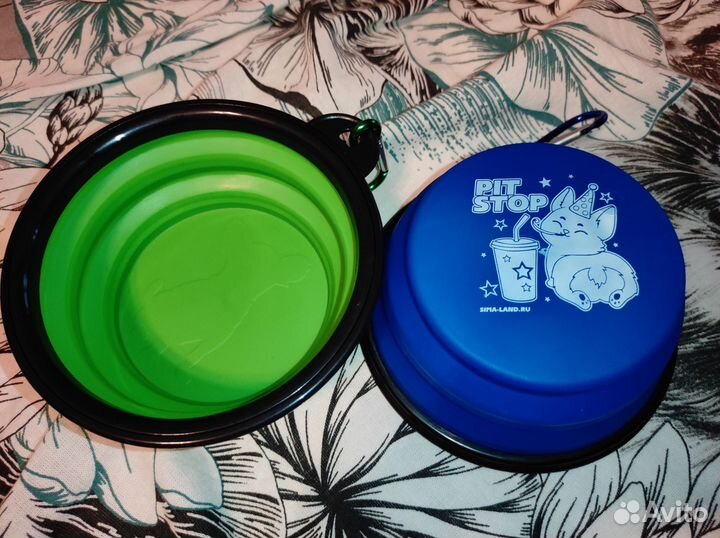 Складная силиконовая миска для собак 350 мл