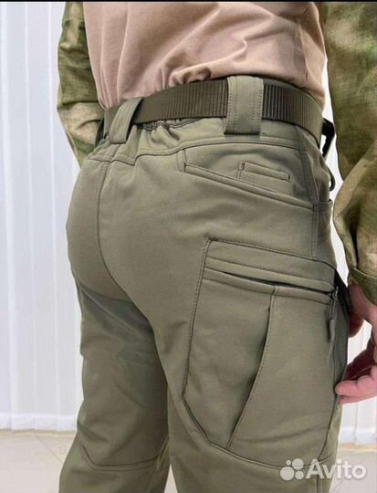 Костюм тактический soft shell, олива, на флисе