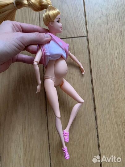 Беременная кукла с малышом, аналог Барби