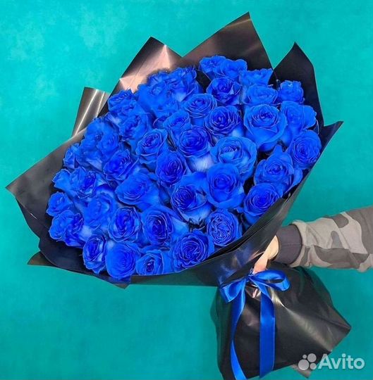 Синие розы Букеты доставка цветов