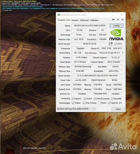 Видеокарта RTX 2060 super 8GB RTX 2060 Гарантия